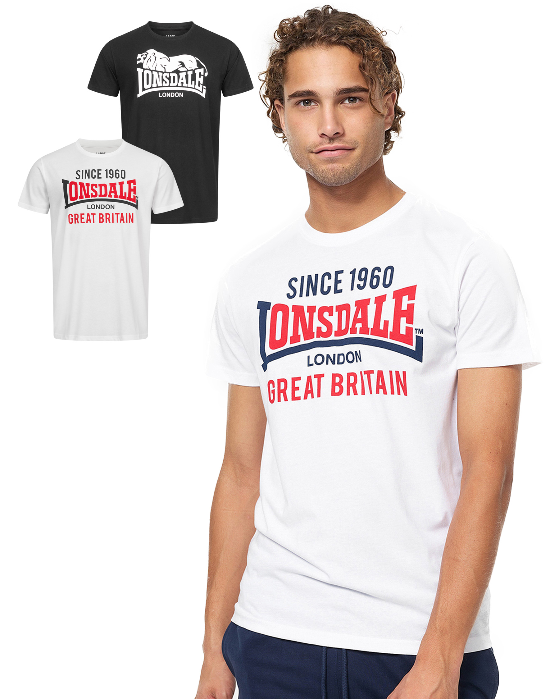 Lonsdale doublepack t-shirts Collessie