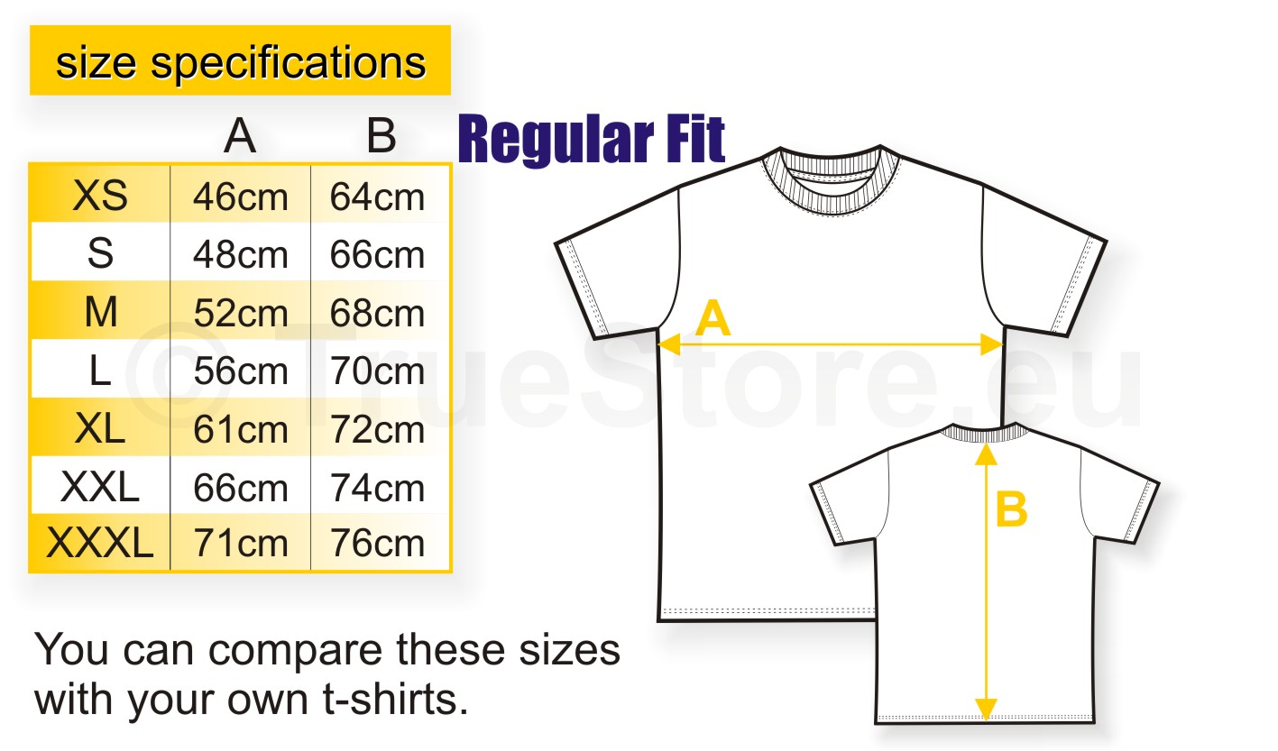 size specifications shirt